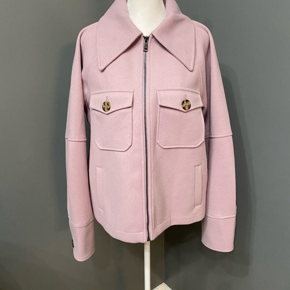 Velvet Heart Jackets & Blazers - VELVET HEARTS Womens Lavender Oversized Peacoat Soft minimalist Boho Lagenlook M
